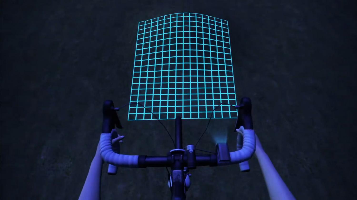 Lumigrids bicycle grid projection light - Projecting laser grid for night bicycle riding safety