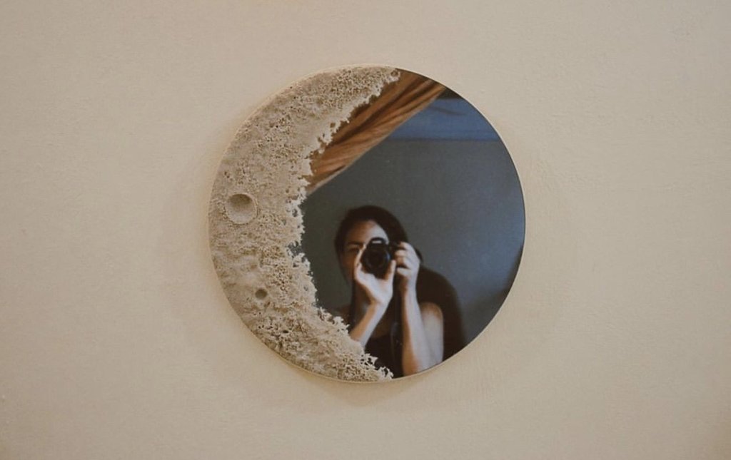 Moon Mirror - Crescent moon mirror - lunar mirror