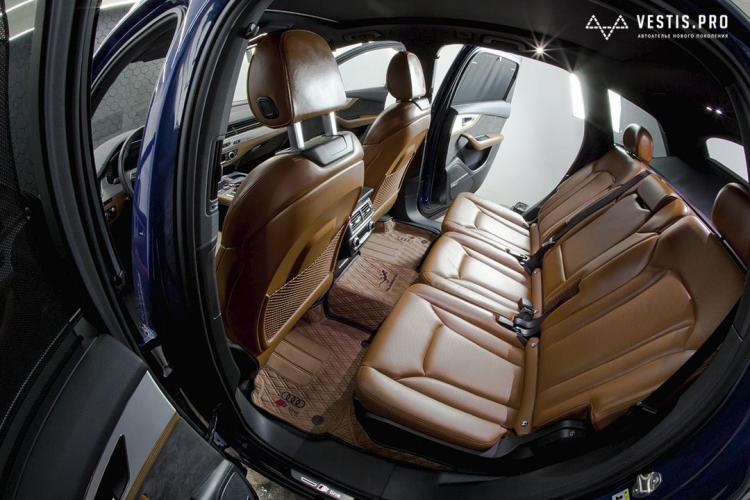 Diamond-Stitched Luxury Leather Custom Car Mats - premium stitching custom car floor mats