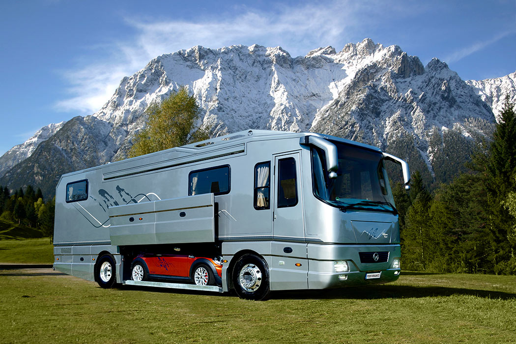 Volkner Mobil Luxury Motorhome Features a Built-In Garage Under