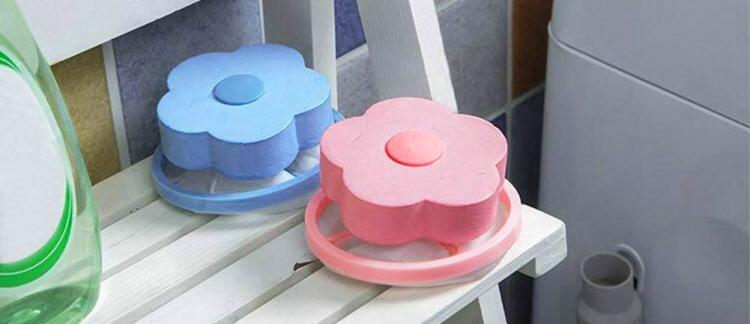 MyHome - Flower Washing Machine Lint Catcher / Tangle-free Laundry Ball /  Dye Catcher / Set