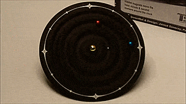 Magnetic Solar System Clock Uses Rotating Planets To Tell Time - Galaxy Magnetic Clock