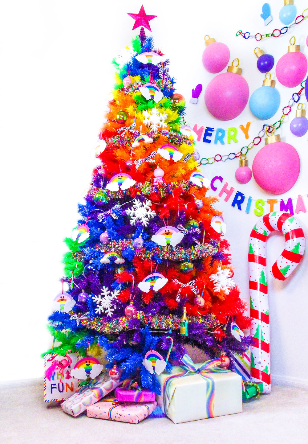 Make Your Holiday's More Colorful With This Rainbow Christmas Tree