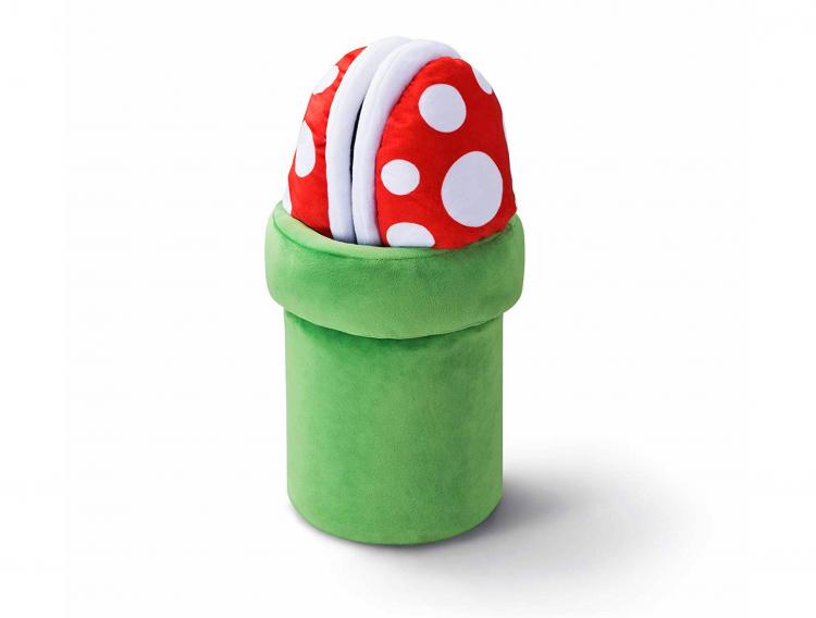 Mario Piranha Plant Slippers With Plush Warp Pipe