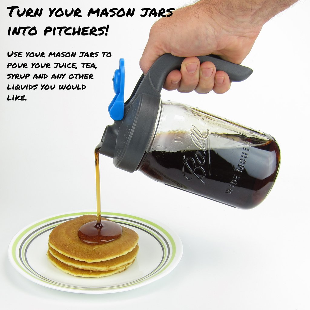 Mason Jar Flip Cap Lid - Easy open mason jar lid