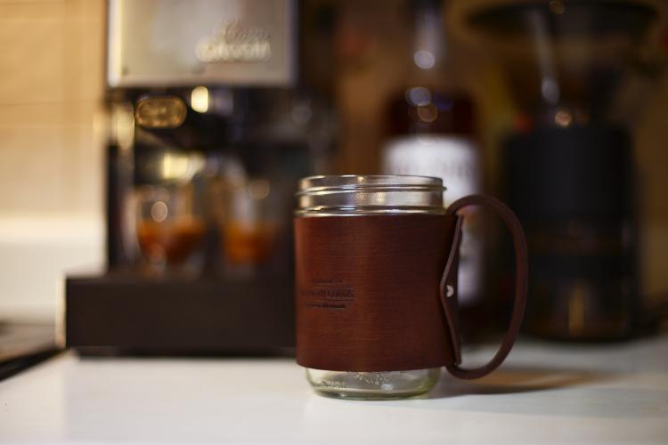 Leather Mason Jar Mug – Ellicott & Co.