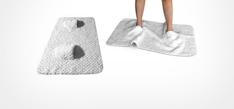 Mat Walk Bath Mat With Built In Slippers