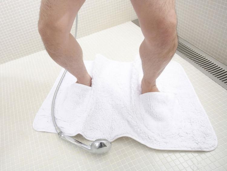 Mat Walk Bath Mat With Built In Slippers