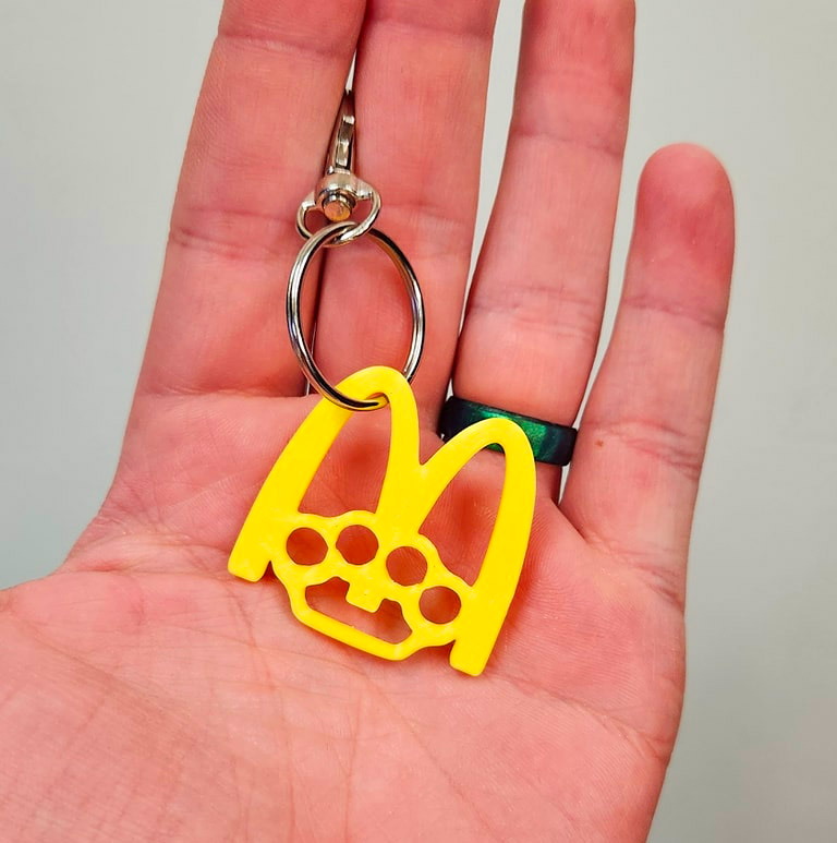 McKnuckle Duster - McDonalds Logo Brass Knuckles