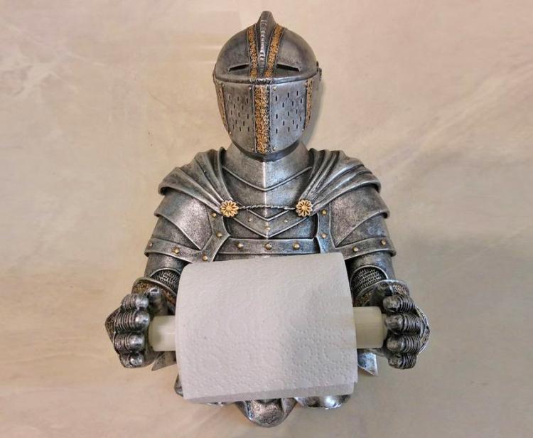 Toilet Paper Holders Roll Medieval Statue Knight to Remember Gothic Bathroom  Decor Paper Towel Holder 