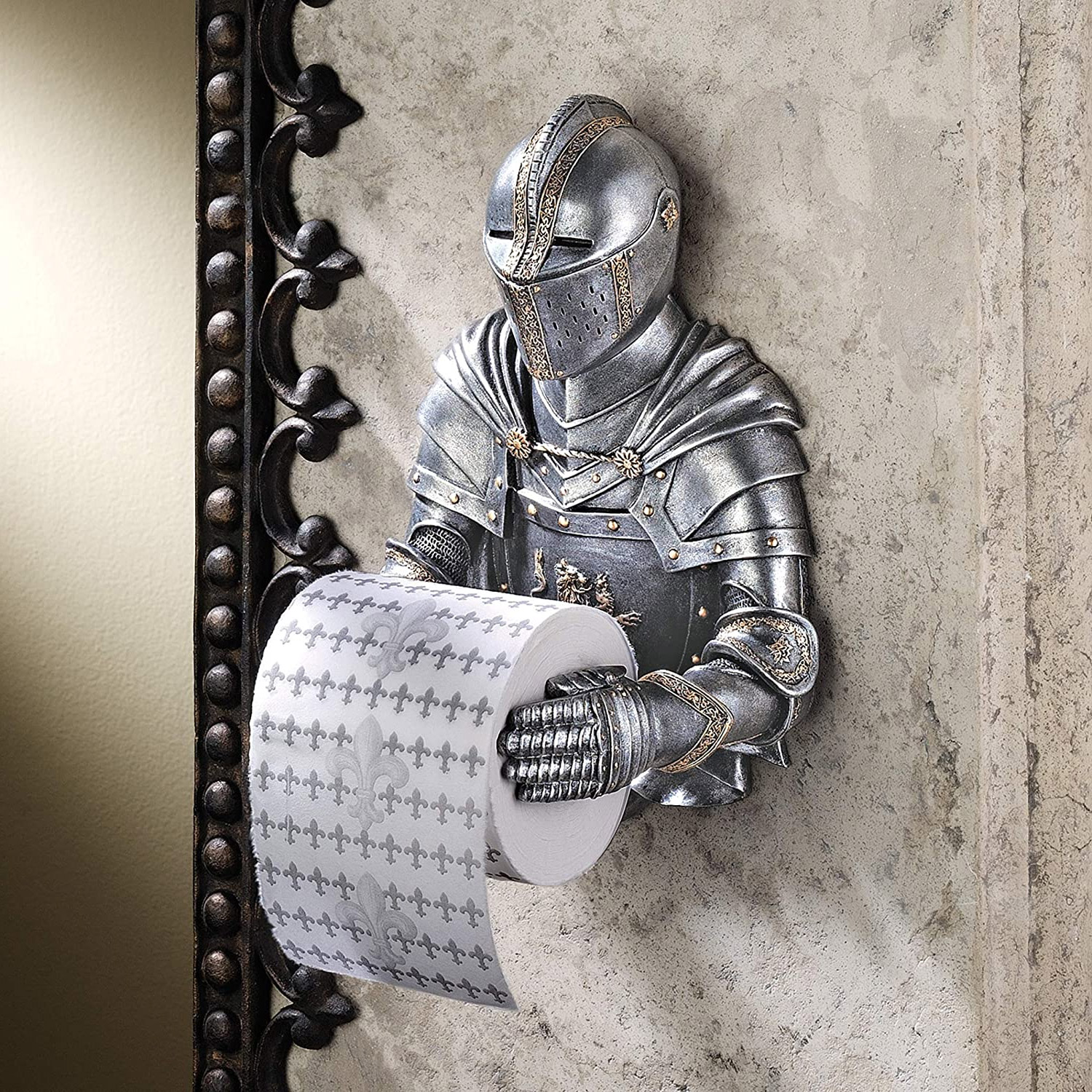 Toilet Paper Holders Roll Medieval Statue Knight to Remember Gothic Bathroom  Decor Paper Towel Holder 