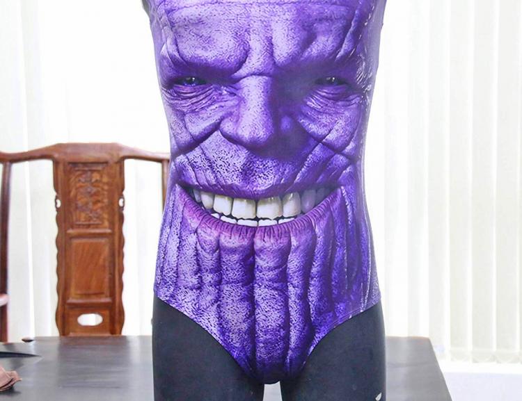 Thanos One-piece Men's Swimsuit - Avengers Thanos Male One piece Swimming Suit