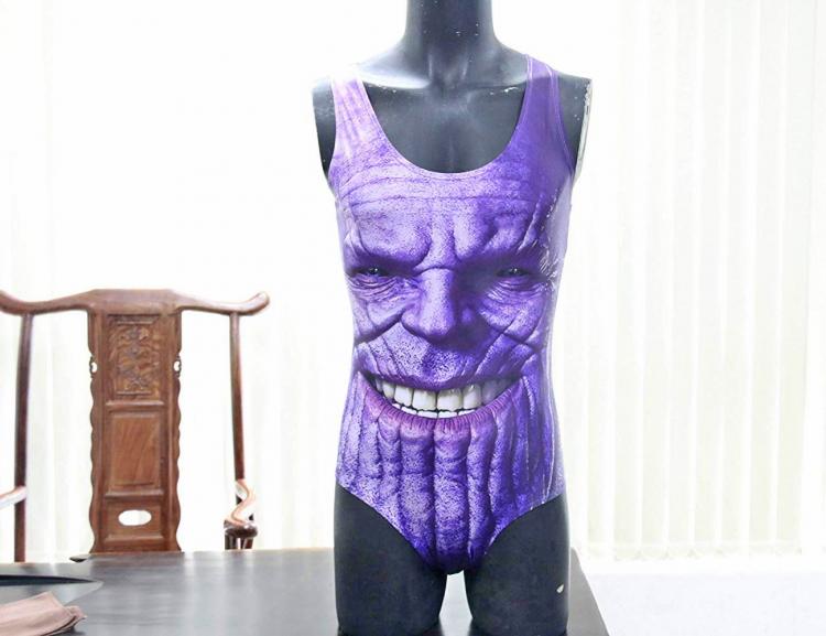 Thanos One-piece Men's Swimsuit - Avengers Thanos Male One piece Swimming Suit