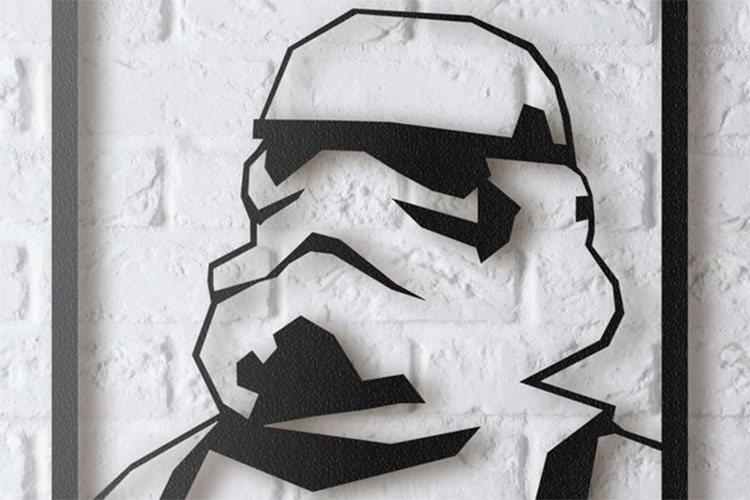 Star Wars Stormtrooper Wall Art - Stormtrooper Silhouette Metal Poster