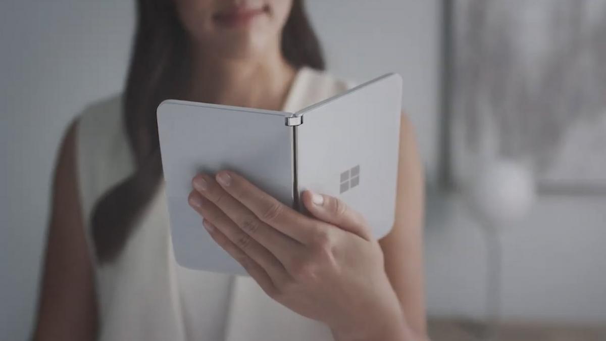 Microsoft Surface Duo Folding Smart Phone - Folding phone turns into mini laptop or portable gaming device