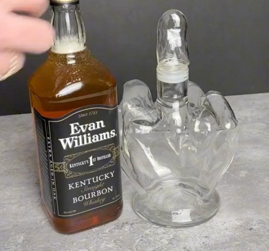 Middle Finger Whiskey Decanter