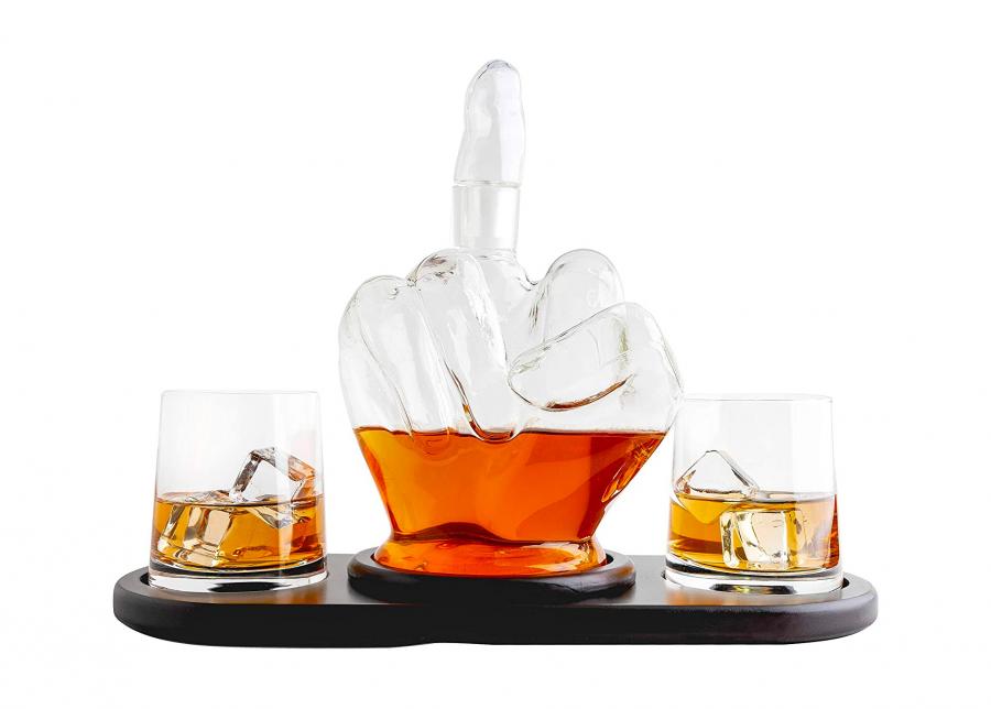 Middle Finger Whiskey Decanter