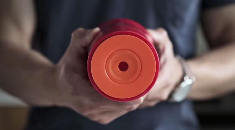 Mighty Mug: Untippable insulated travel mug.