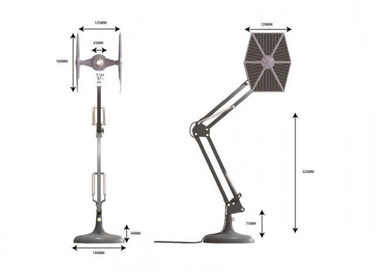 millennium falcon posable desk lamp