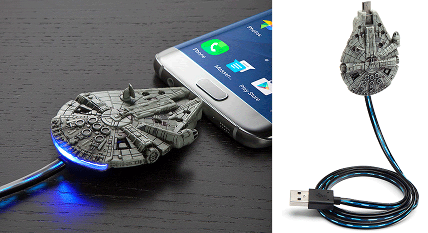 Millennium Falcon charger - Star Wars Moving LED charging cable
