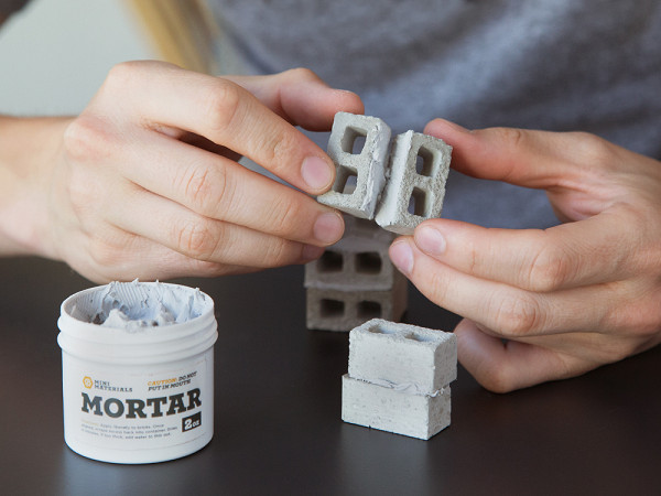 Mini Bricks and Mortar Let You Build Your Own Tiny Wall - Mini Materials tiny cement bricks