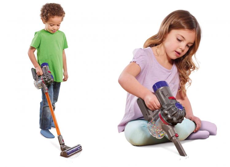 Mini Dyson Kids Vacuum Cleaner With Actual Suction and Sounds - Casdon working kids toy vacuum