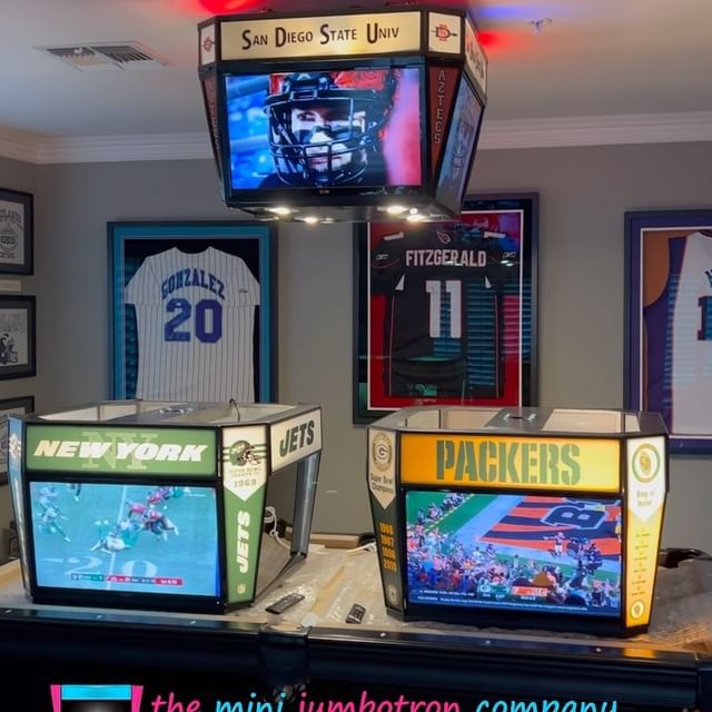 This Mini Jumbotron Is a 4 Sided TV You Can Mount In Your Man Cave For  Ultimate Sports Watching