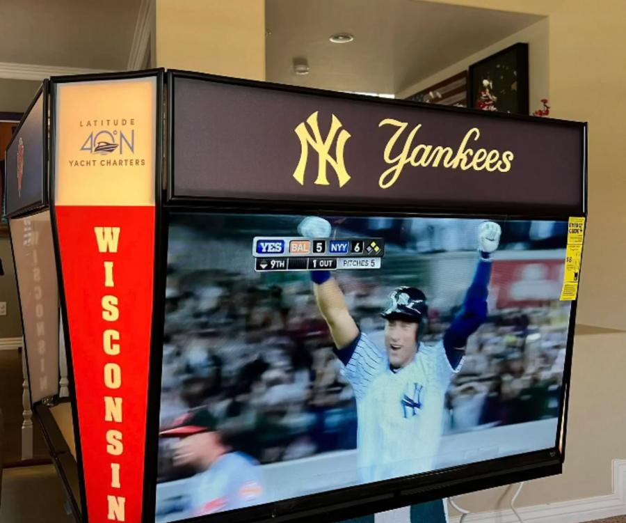 This Mini Jumbotron Is a 4 Sided TV You Can Mount In Your Man Cave For  Ultimate Sports Watching