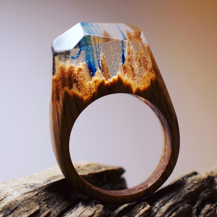 Beautiful hot sale wood rings