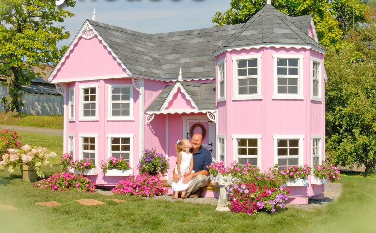 little girl outdoor playhouses