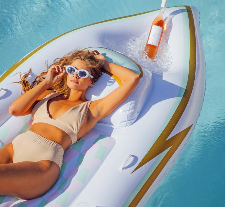 FUNBOY Mini Yacht Pool Float - Inflatable yacht lake floaty