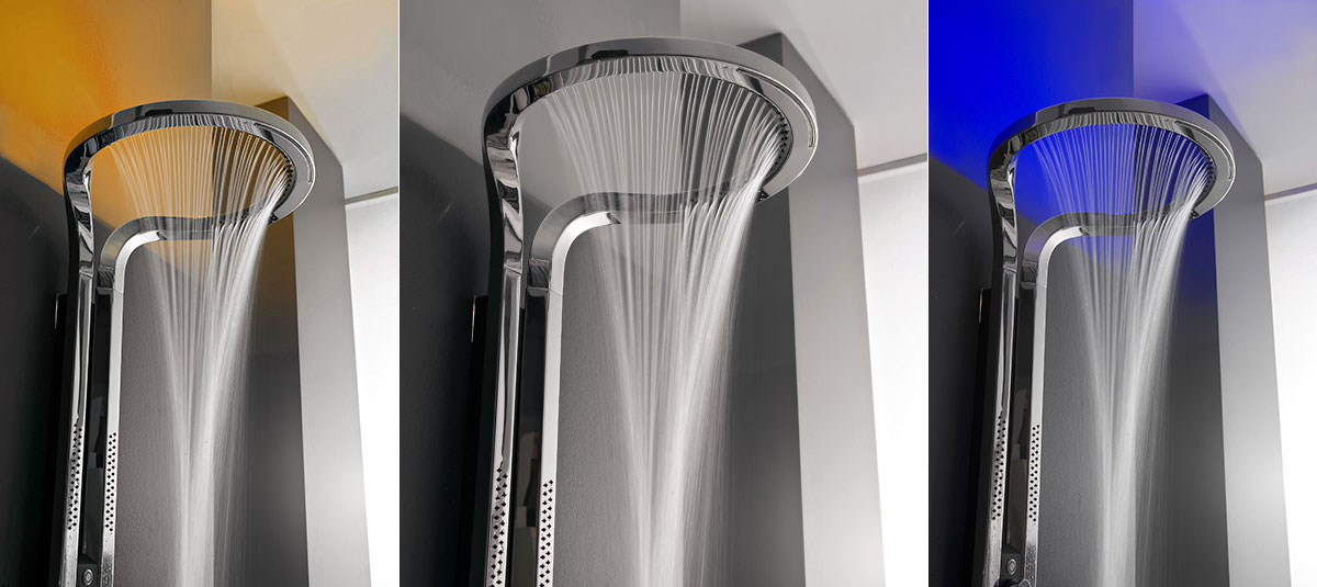 Modern shower head design - GRAFF Contemporary Bathroom Designs unique rain shower or waterfall shower head