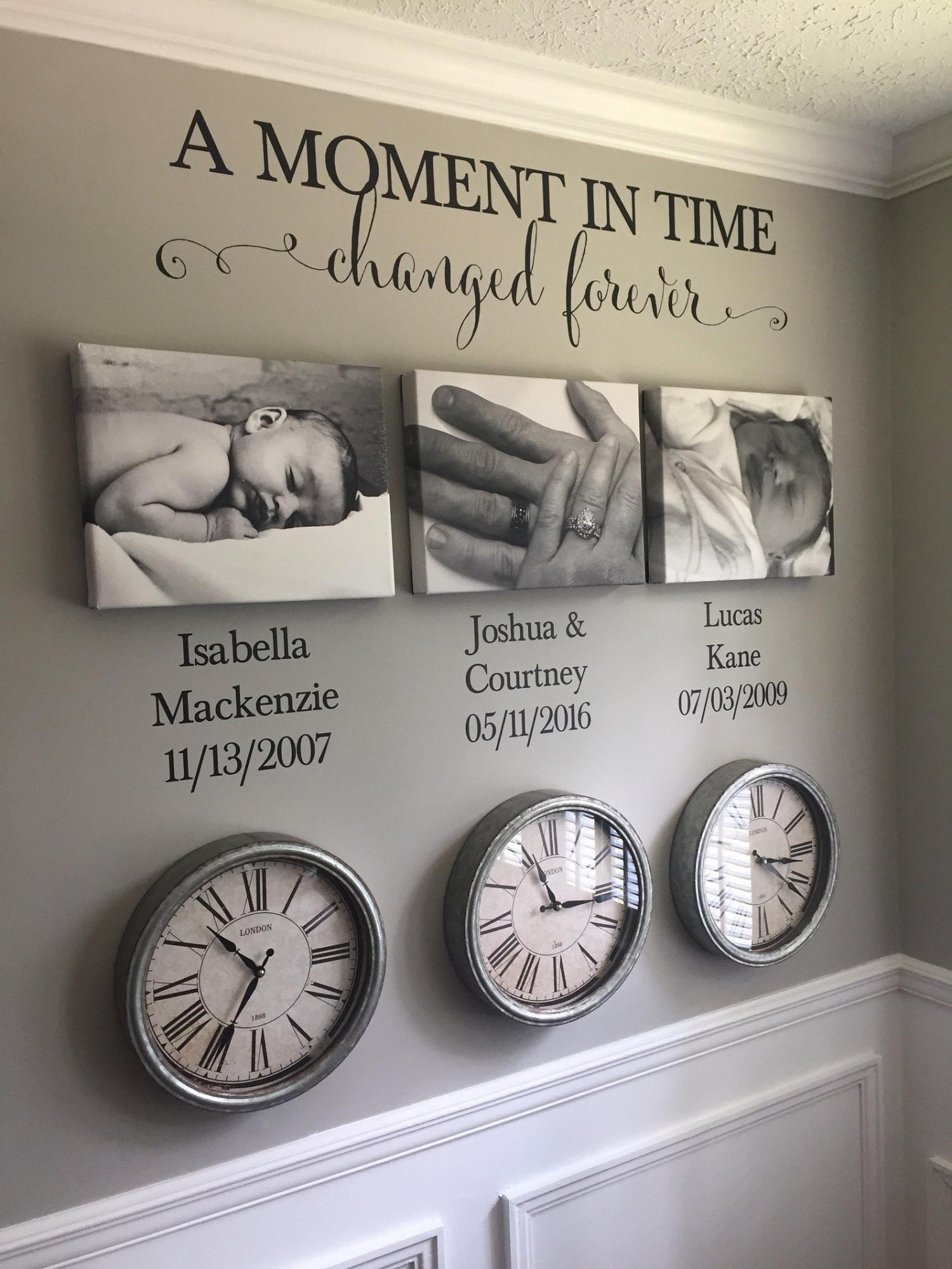 Moment in Time Wall Decals Have Static Clocks To Remember Your Childrens  Births