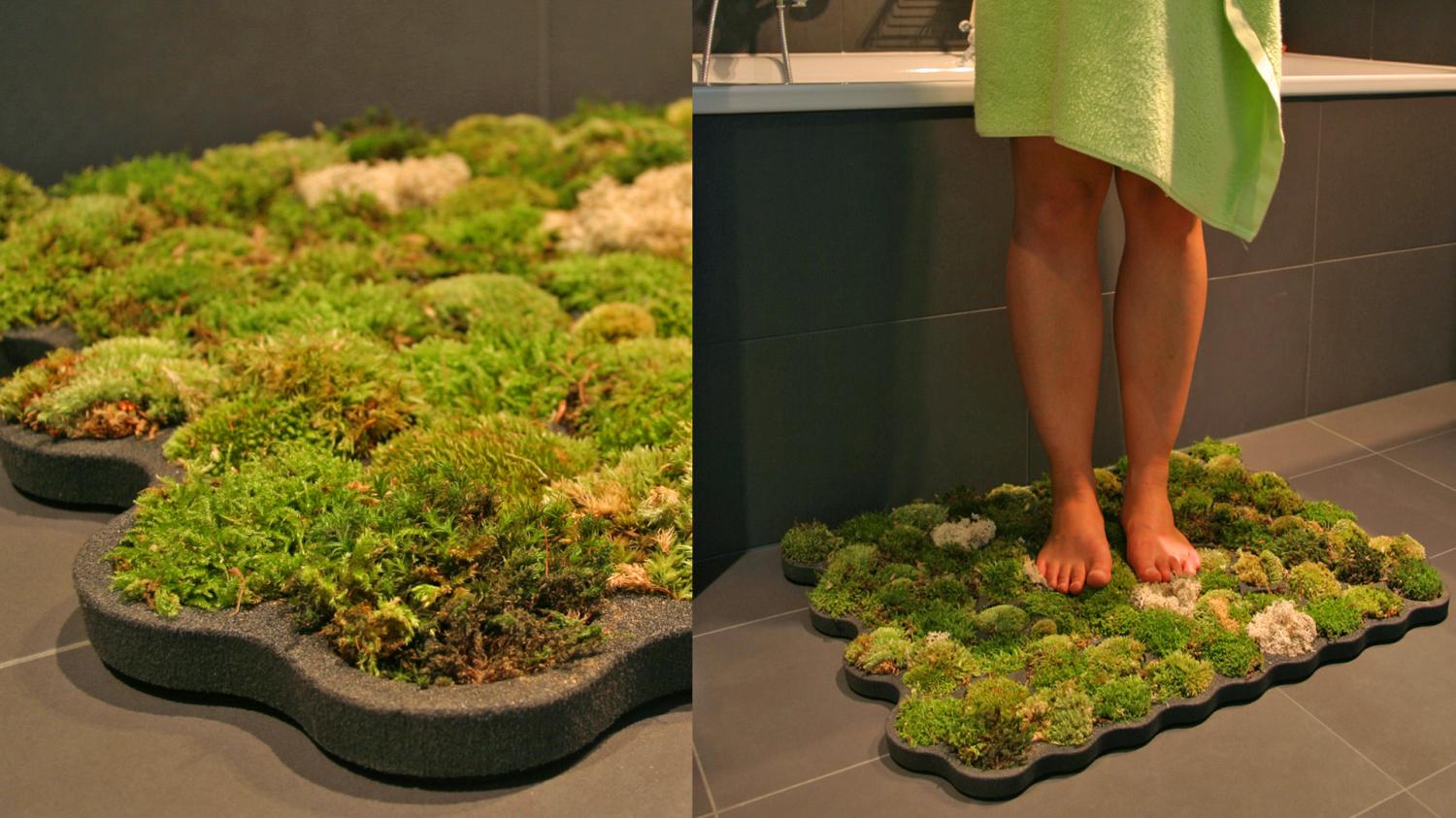 Moss Bathroom Mat - Real moss shower mat