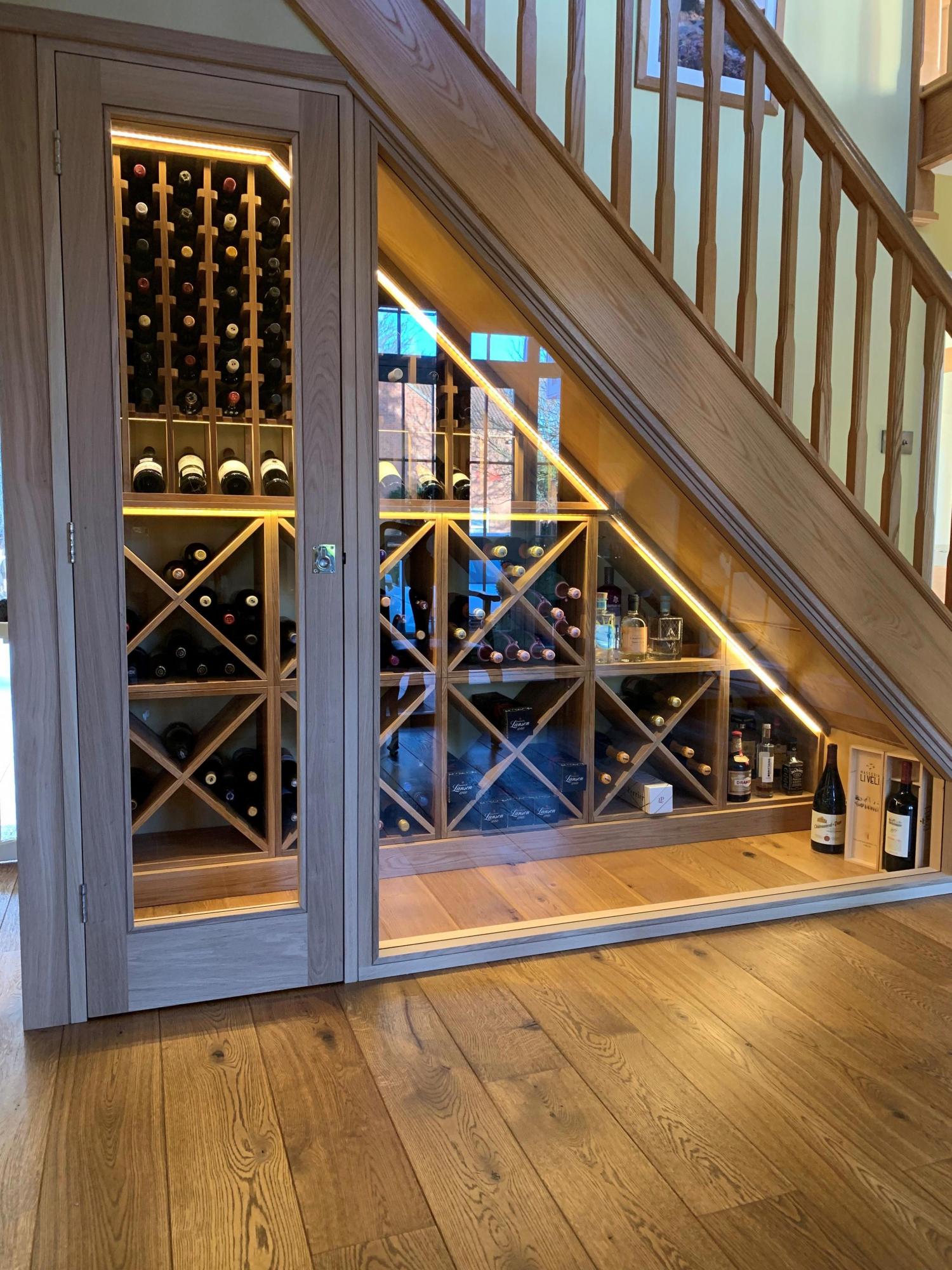 Most Creative Under The Stairs Home Designs - Wine cellar storage under the stairs