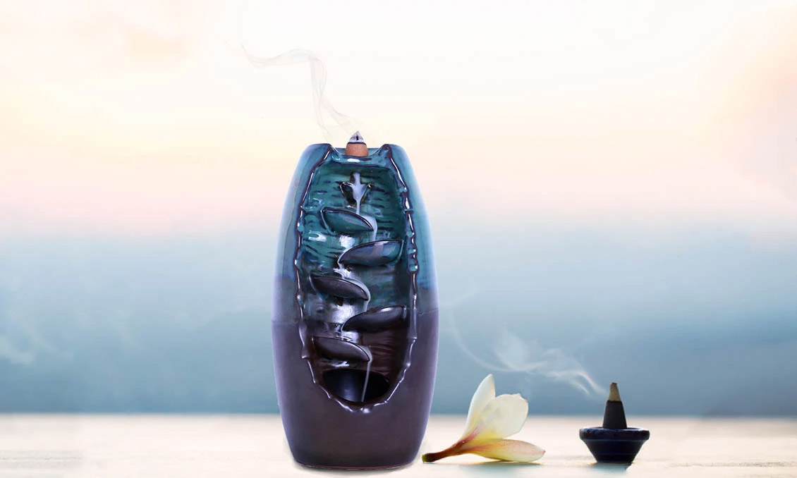 Incredible Multi-level Waterfall Dropping Smoke Incense Burner