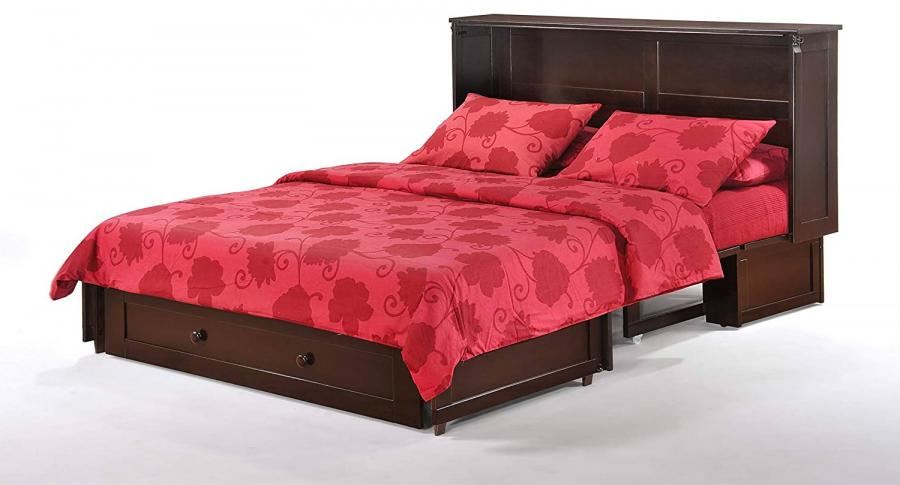 Murphy Cabinet Bed Hardwood Cabinet Transforms Into a Queen Bed