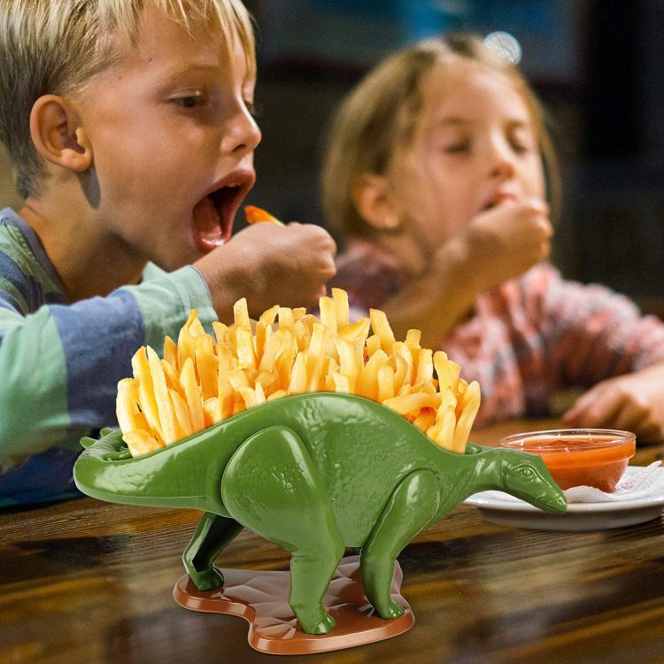 NACHOsaurus Dinosaur Chip Holder - Stegosaurus Snack bowl and dip bowl set