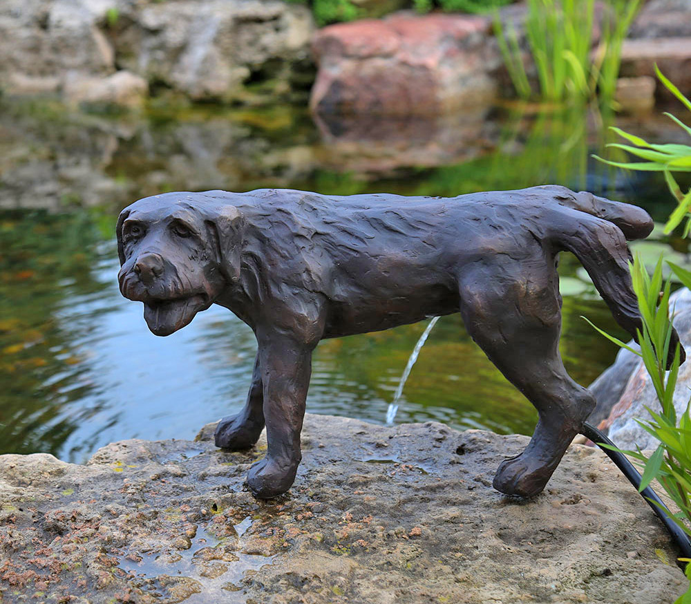 Naughty Peeing Dog Water Fountain Statue