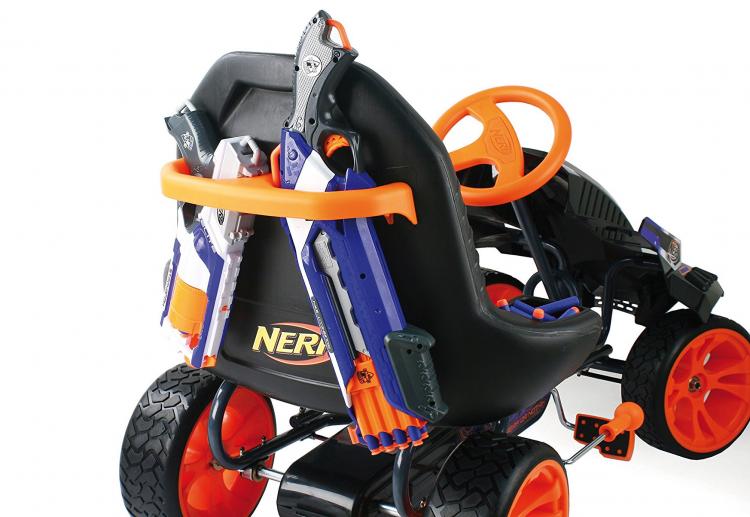 nerf riding car