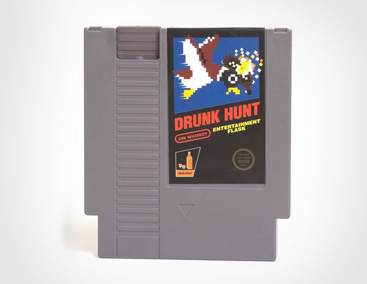 Drunk Hunt NES Cartridge Flask