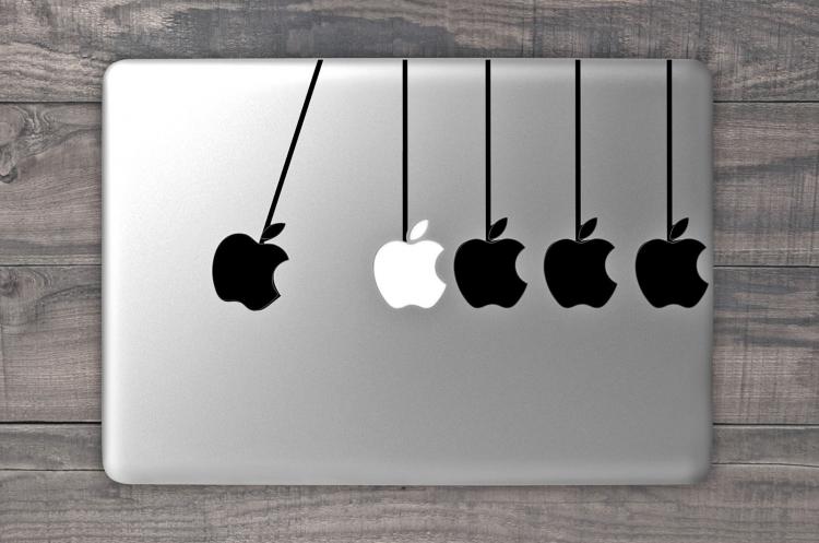 newtons cradle macbook sticker