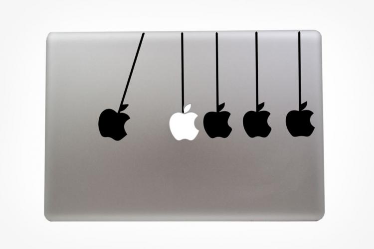 newtons cradle macbook sticker