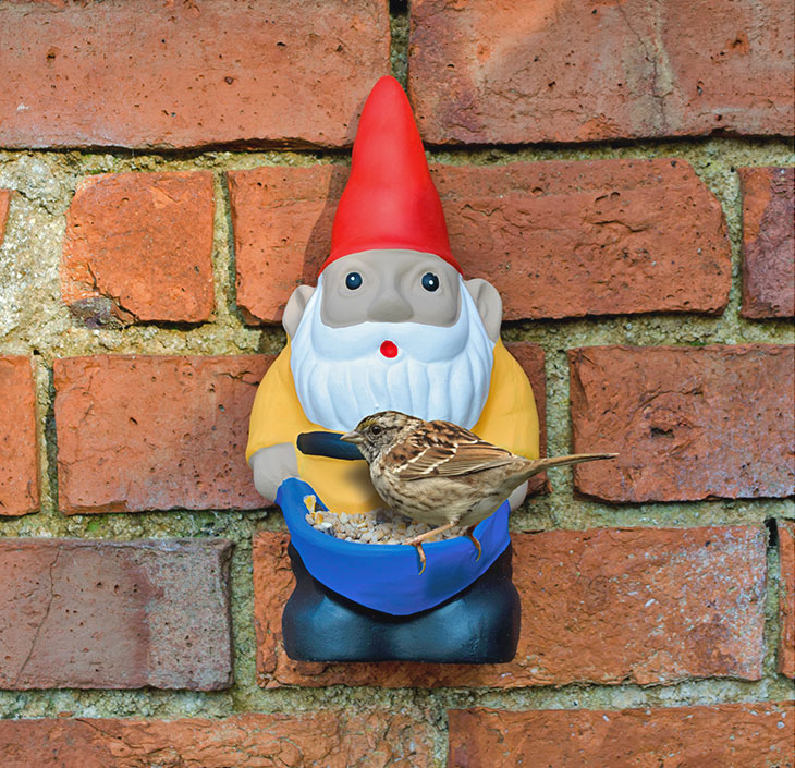 Nibble My Bits Naughty Bird Feeder Garden Gnome