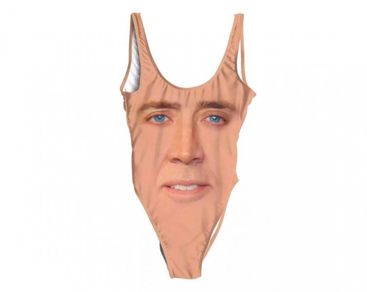 Nicolas Cage Face Bikini - Creepy bikini swimsuit