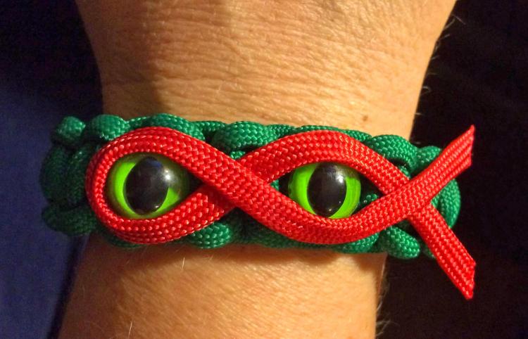 Ninja Turtles Bracelets TMNT Paracord Eyes and Mask Bracelet