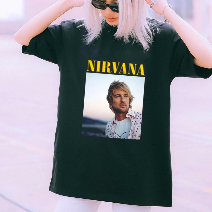 T-Shirt Nirvana T-Shirt Musique Rock écrit et Les Photos Mal Hanson Image Amusante 
