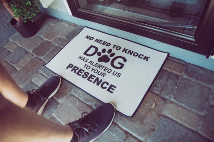 No Need To Knock, The Dogs Have Alerted Us To Your Presence Doormat