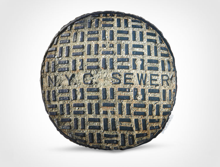 NYC Sewer Manhole Cover Pillow