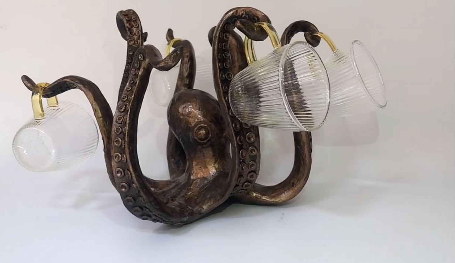 This Octopus Coffee Mug Holder Makes For a Great Eye Catcher For Your  Kitchen